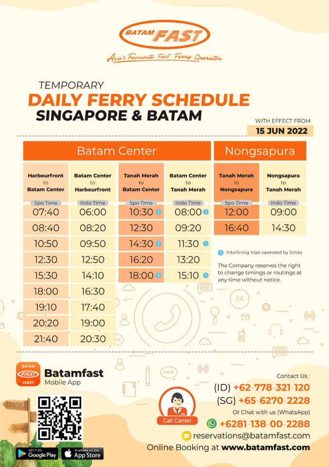 Batam Fast Ferry Schedule 