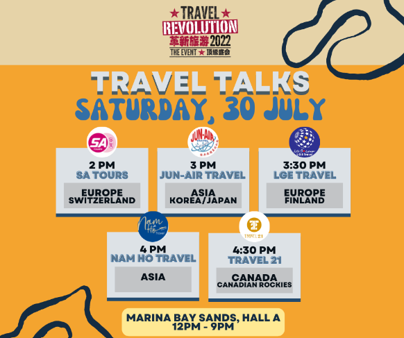 Travel Talks - 30 July Saturday