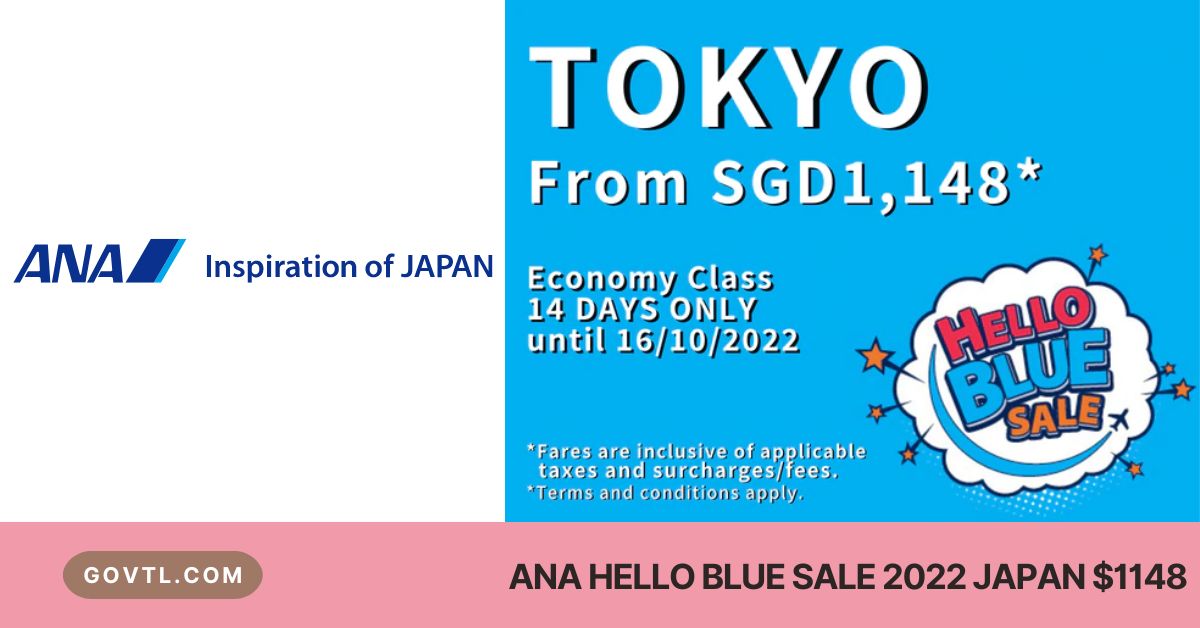 ANA HELLO BLUE SALE 2022 JAPAN $1148