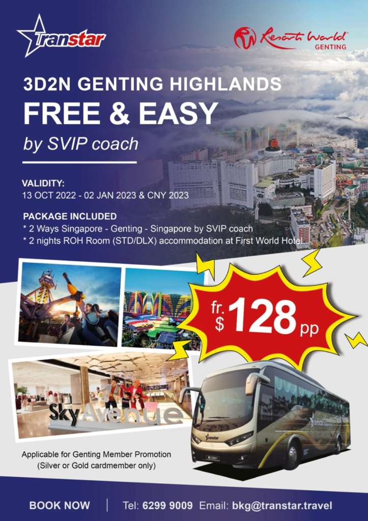 Bus and 3 Days 2 Nights First World Hotel Stay Package Price $128
