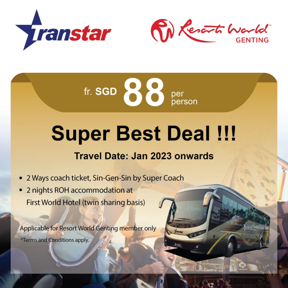 Transtar Travel Genting Package 2023 from $88