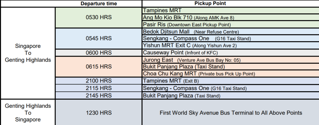 WTS Travel Coach Schedule for Now till 31 Dec 2022