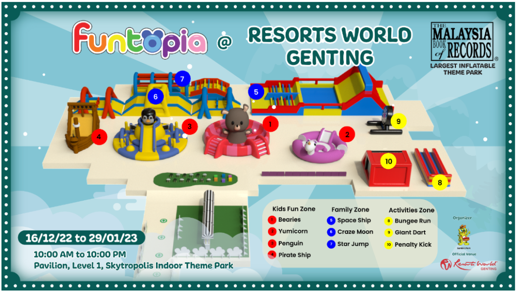 Malaysia's Largest Inflatable Theme Park in Resorts World Genting from 16 December 2022 - 29 January 2023