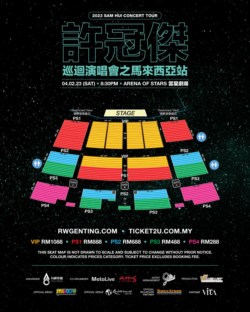 Sam Hui Genting Concert 2023 Seating Plan