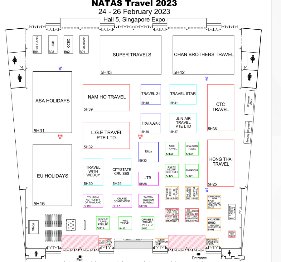 NATAS Travel Fair 2023 Feb Floor Plan