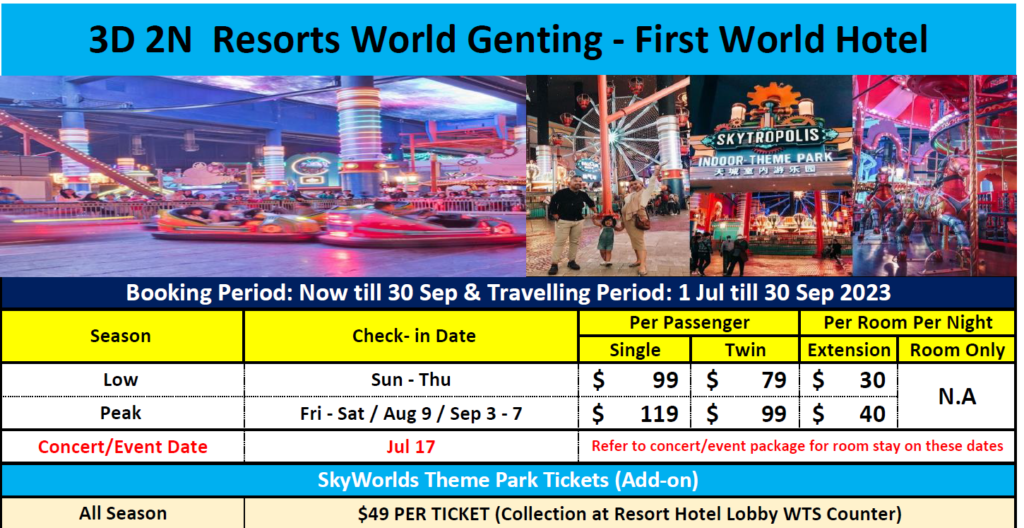 WTS Travel Genting Package 2023 Promotion $79