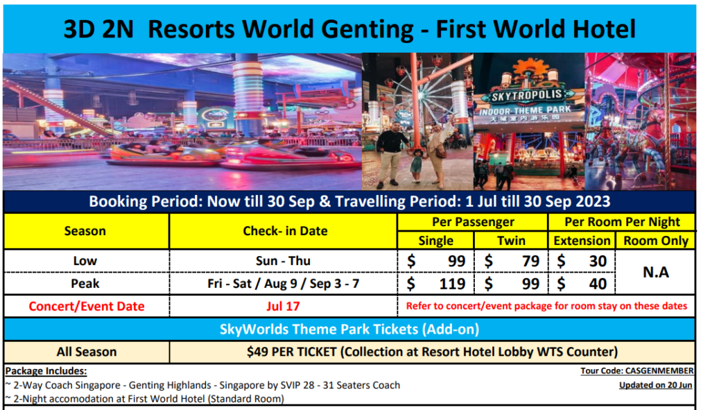 WTS Travel Genting Package 2023
