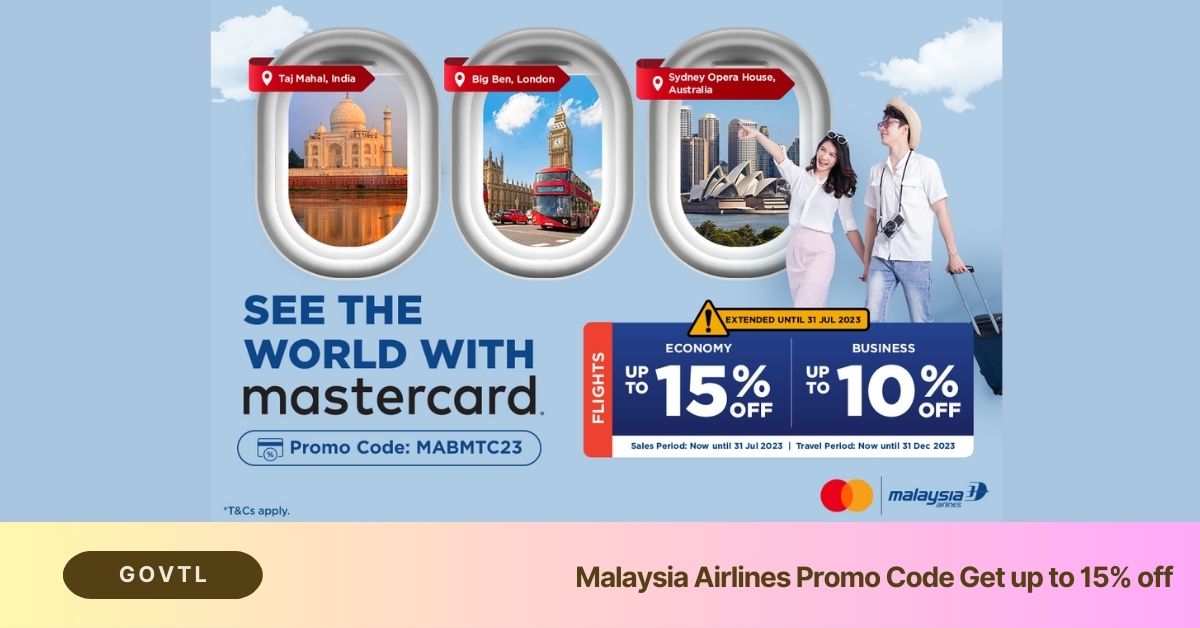Malaysia Airlines Promo Code Get up to 15% off