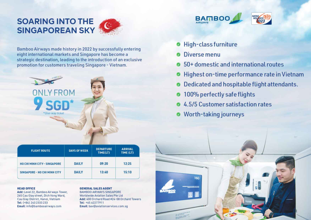 Bamboo Airways at Booth 4H25 during the upcoming NATAS Travel Fair