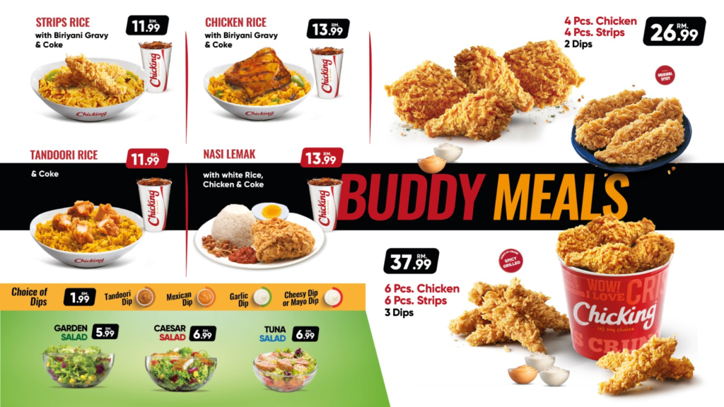 Chicking Malaysia Fast Food Burger and Wrap - Buddy Meal