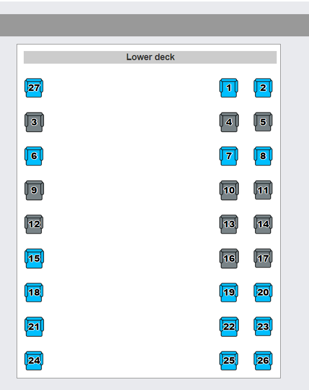 KKKL bus Seat map