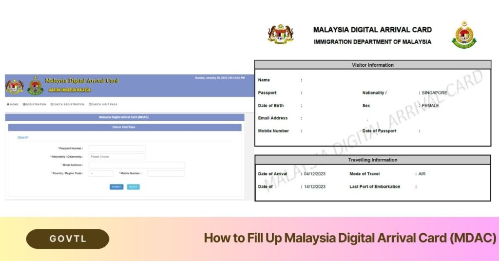 How to Fill Up Malaysia Digital Arrival Card (MDAC)