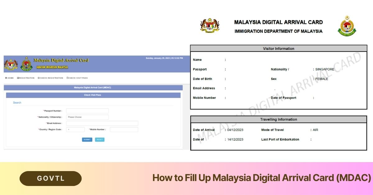 How to Fill Up Malaysia Digital Arrival Card (MDAC)