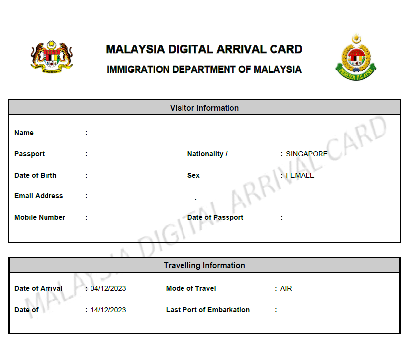 PDF Malaysia Digital Arrival Card 
