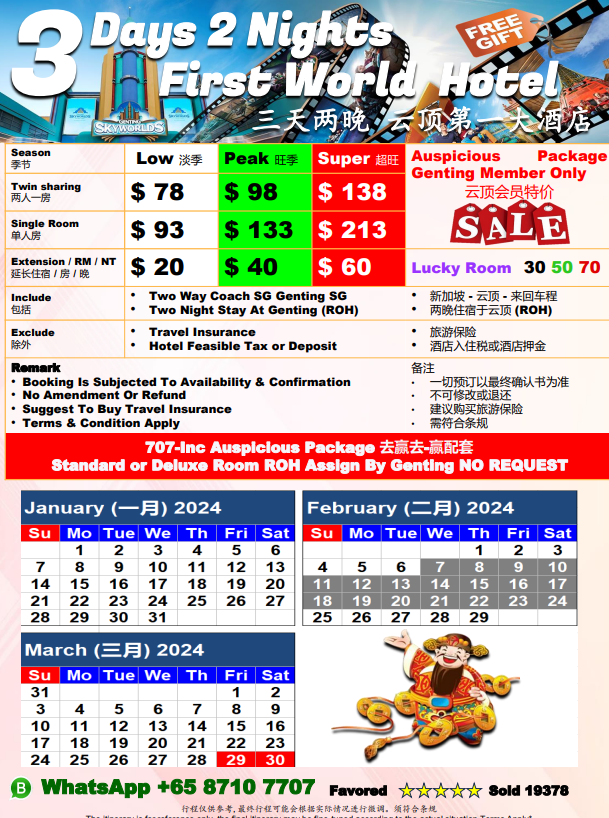 707 Genting Promotion Package 2024