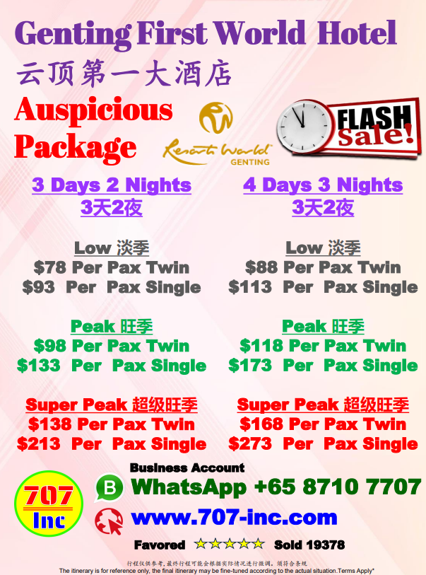 707 Genting Promotion Package 2024