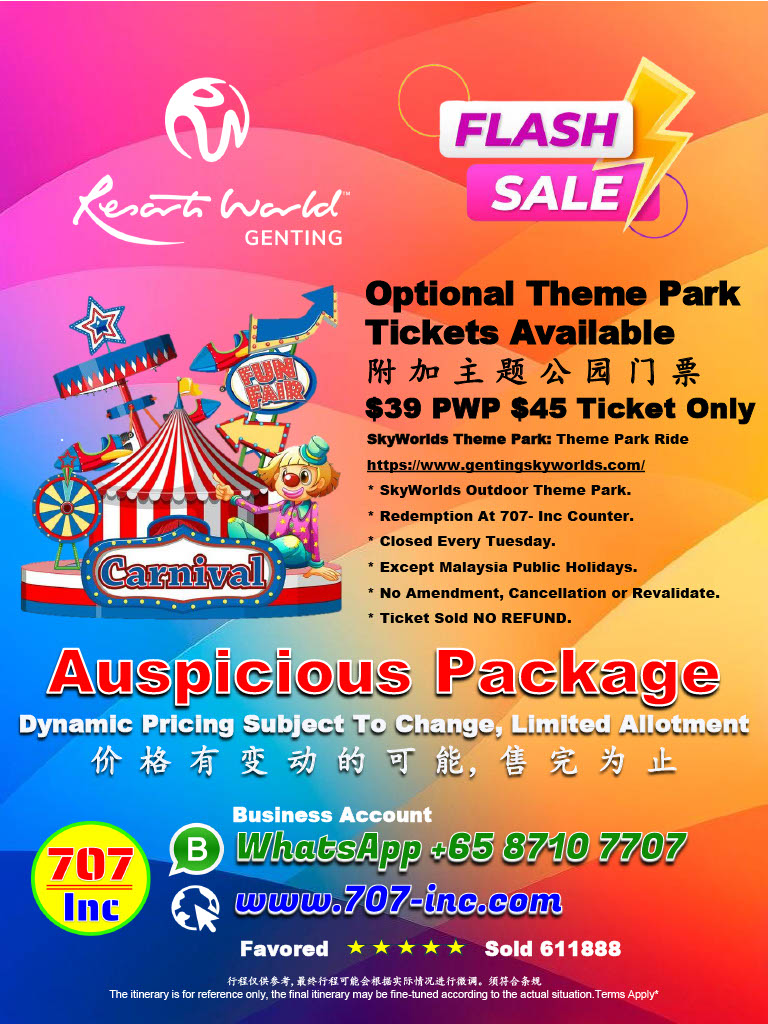 Genting Theme park ticket promotion