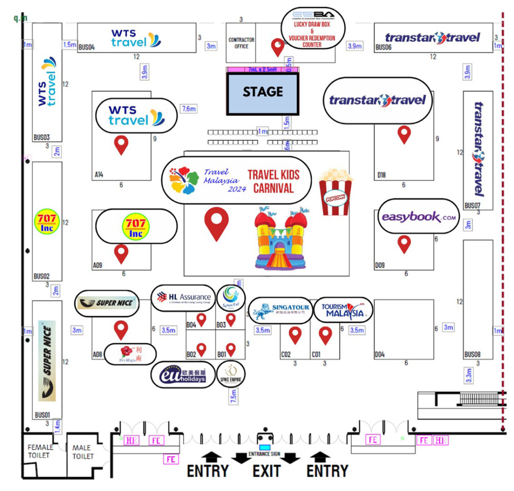 Travel Malaysia 2024 floor Plan