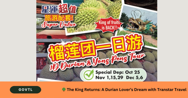 🌟 A Day of Flavor and Fun: Transtar’s 1-Day Durian & Yong Peng Tour